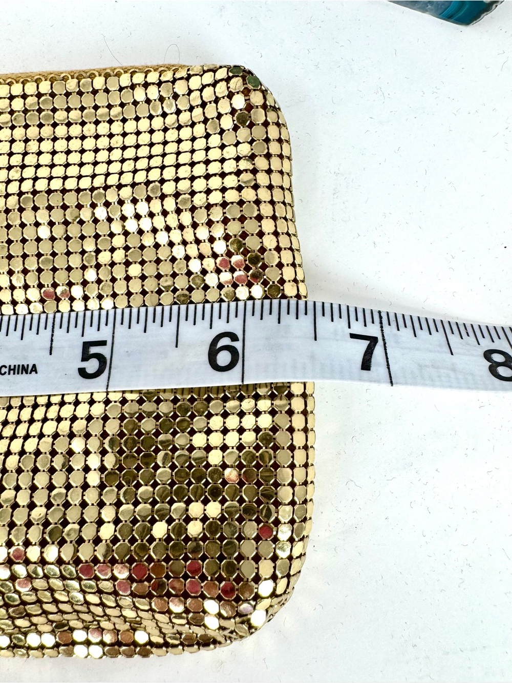 Vintage Mid-Century Whiting & Davis Gold Metal Mesh Purse - Picture 7 of 7